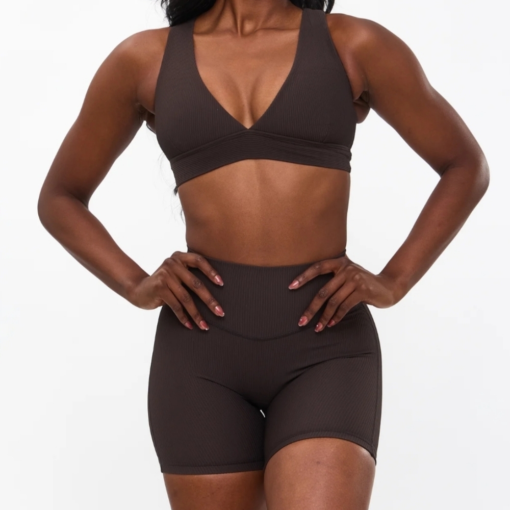 Material Girl Ribbed Short 6"